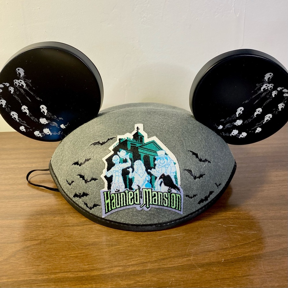 Disney Parks Haunted Mansion Mickey Ears with Hitchhiking Ghosts